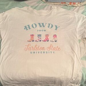 Comfort Colors White Tee with Multicolor Print